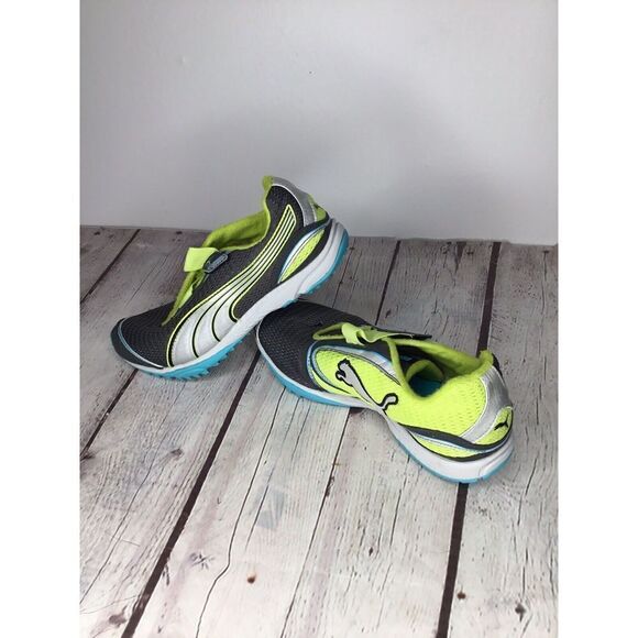 Puma Women’s 7,5 Running Eco Ortholite Athletic Shoes Sneakers Neon green gray - Picture 3 of 12